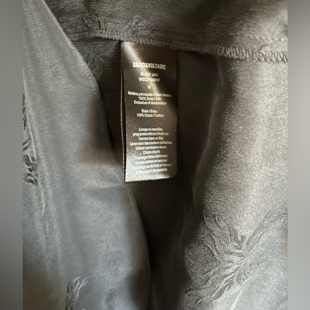 Zadig & Voltaire silk dress, size S, silk, gray - Picture 4 of 4